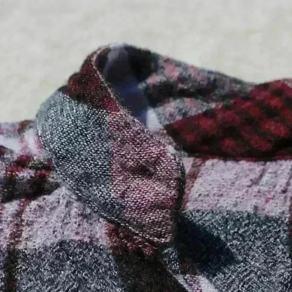 MADEWELL Lightweight Wool Blend Long Sleeve Popover Shirt Plaid Women Medium - Picture 7 of 9